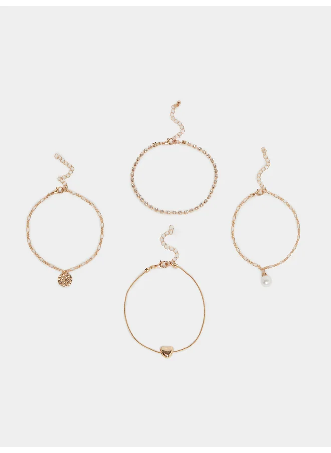 Styli Styli Set of 4 - Embellished Drop Anklet