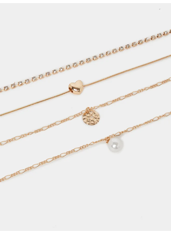 Styli Styli Set of 4 - Embellished Drop Anklet