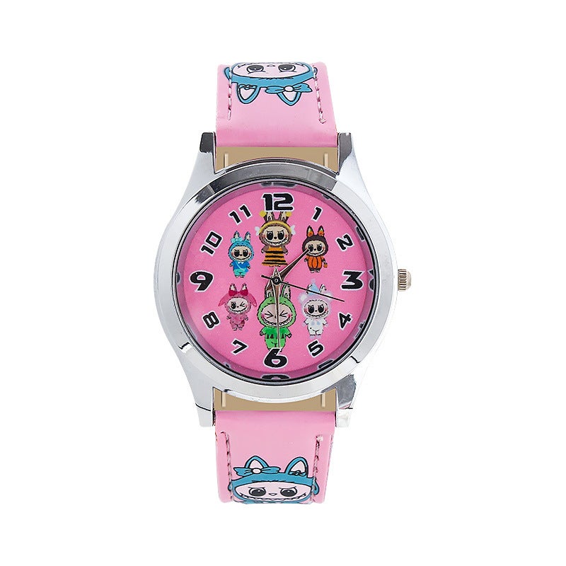 New Kids Cartoon Quartz Watch Strap La cloth opp bag 
