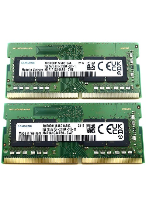 Two SAMSUNG 8GB DDR4 3200MHz 1.2V 1Rx16 260-Pin PC4 SODIMM Notebook AIO Laptop RAM Memory Module