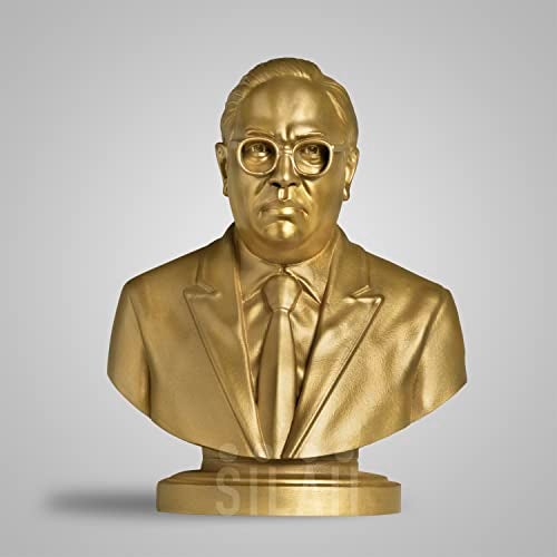 SILAII Dr. B. R. Ambedkar Sculpture – 5 Inch, Gold Finish | Perfect for Home Decor, Office Desk, Study Table & Gifting - Image 1