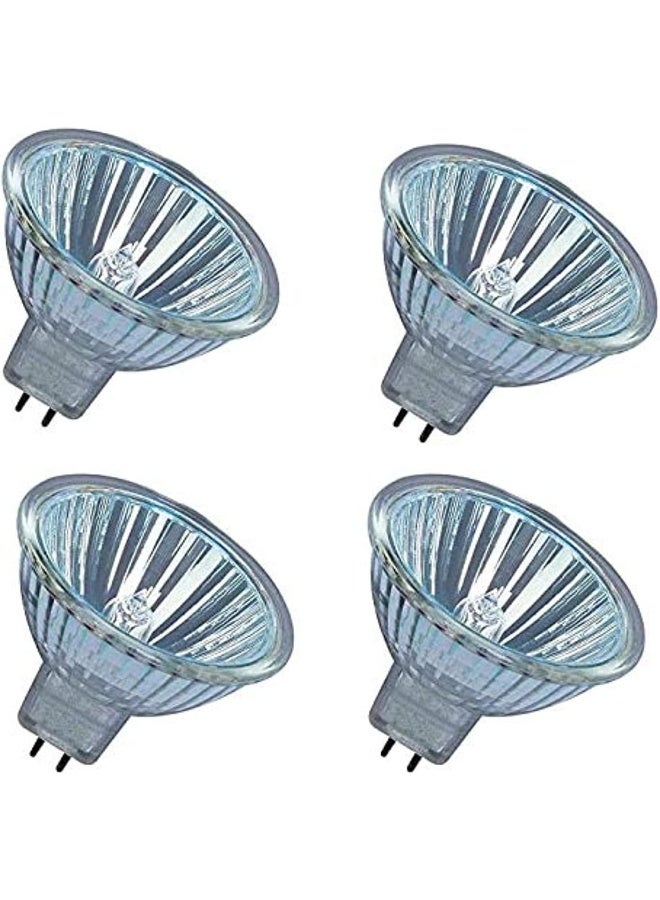 Osram Circular Dimmable Long Lasting Lifespan Illumination Entrance, Kitchen, Restaurants Track & Recessed Halogen Bulb Pack Of 4 12V 50W Mr16 Yellow - Image 1
