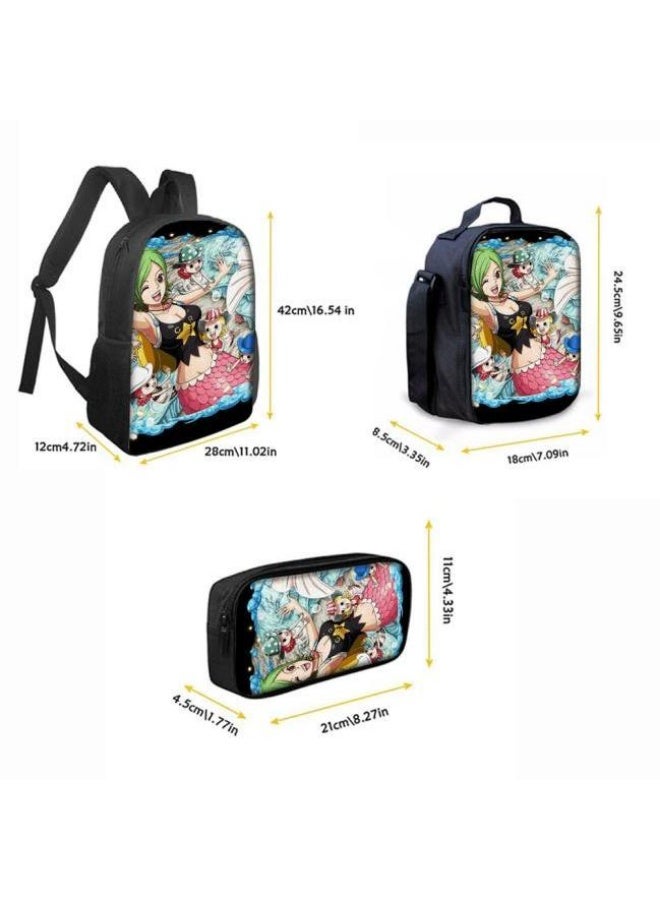 عام أحدث نموذج عالمي من الكرتون طباعة ثلاثة قطعة حقيبة مجموعة ( الطلاب ، الأطفال ، الأصدقاء ، نزهة ، تسلق الجبال ، الخ . ) - Image 3