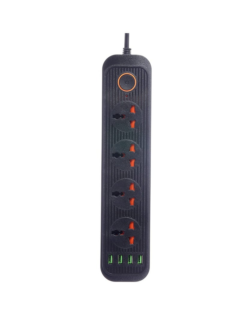 TYCOM Tycom Power Strip Surge Protector with USB- Extension Cord Flat Plug with Widely 4 AC Outlet and 4 USB, Small Desktop Station with 6 ft Power Cord, Compact Socket  - Image 2