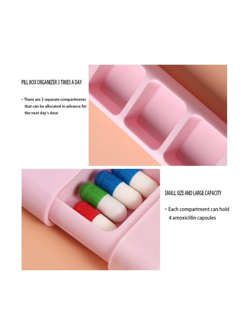 SYOSI 3 Packs Travel Pill Organizer 3 Times a Day Pill Box Organizer for Pills Vitamin Fish Oil Supplements Matte Surface Sealed and Waterproof - Image 4