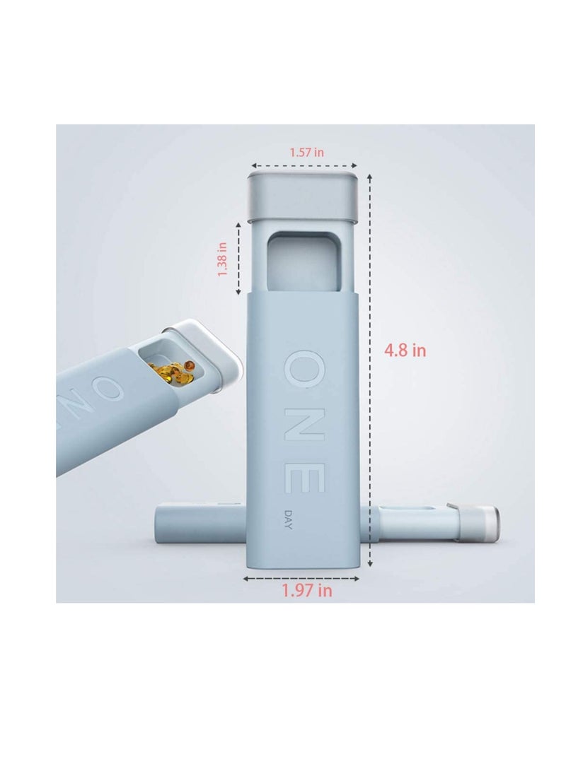 SYOSI 3 Packs Travel Pill Organizer 3 Times a Day Pill Box Organizer for Pills Vitamin Fish Oil Supplements Matte Surface Sealed and Waterproof - Image 3