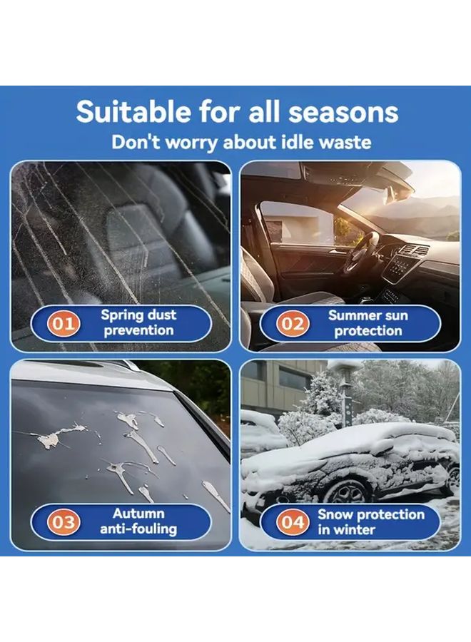 Universal Car Windshield Snow Cover 90 55x57 87 Inch Ice Frost Sun Protection UV Shade - Image 5