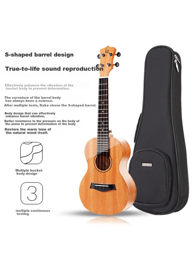Kaka Kut-25d Ukulele Single Board, Mahogany, 26-inch, With Electric Pickup System - Image 2
