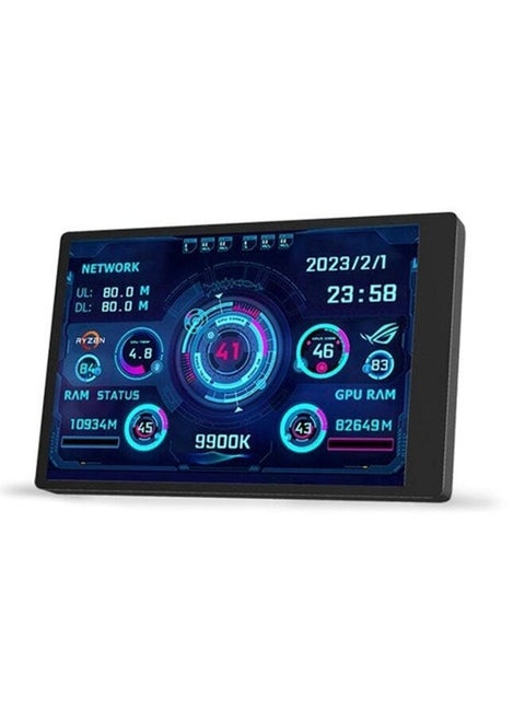 Porodo Gaming PC Temp Monitor, 3.5" IPS Display, CPU and RAM Speed Data Monitoring With Macro Software, Compact and Portable Design for PC and Gaming Consoles, USB Type C, Computer Health Monitor
