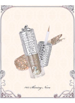 Flower Knows Swan Ballet Liquid Eyeshadow Pearl Fine Glitter Long-Lasting Quick Dry Shimmer Dust Skins Eyeshadow 4g (02 Shining Nova)  - Image 2