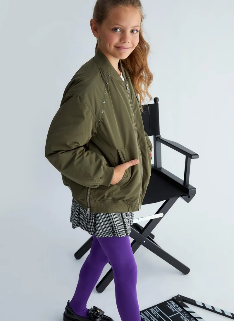 ليو جو Nylon Bomber Jacket