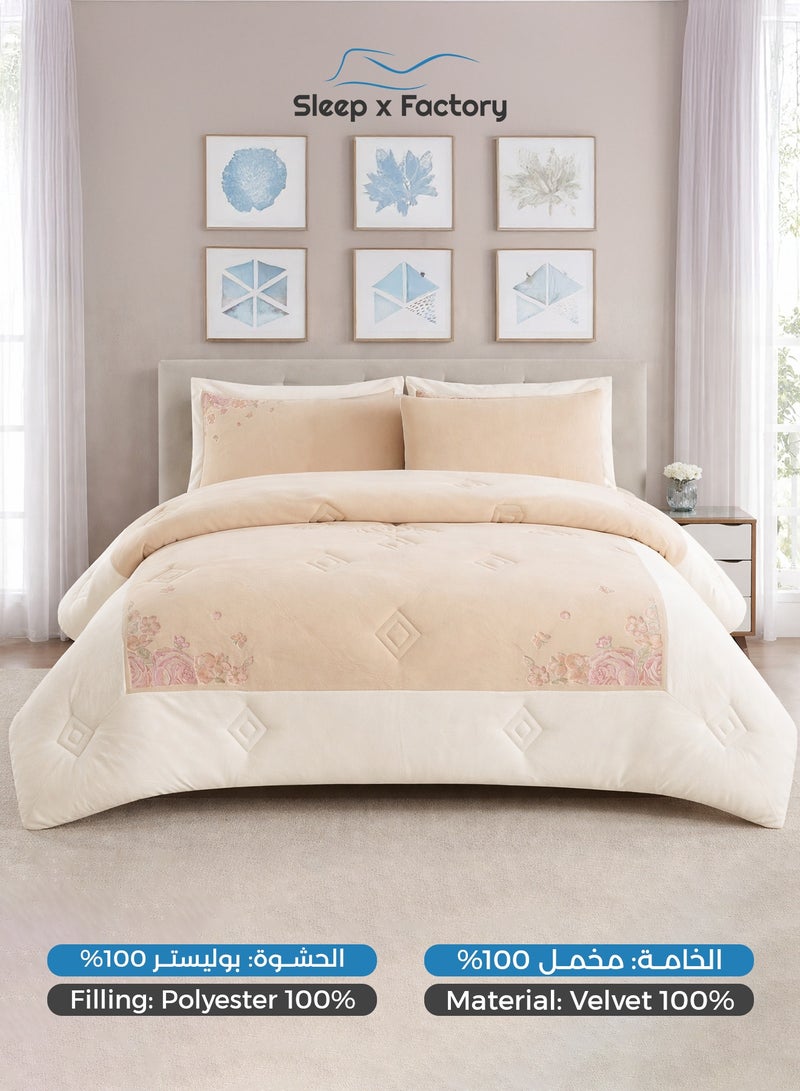 سليب × فاكتوري طقم مفرش شتوي مخملي 4 قطع – مقاس مفرد - Image 3