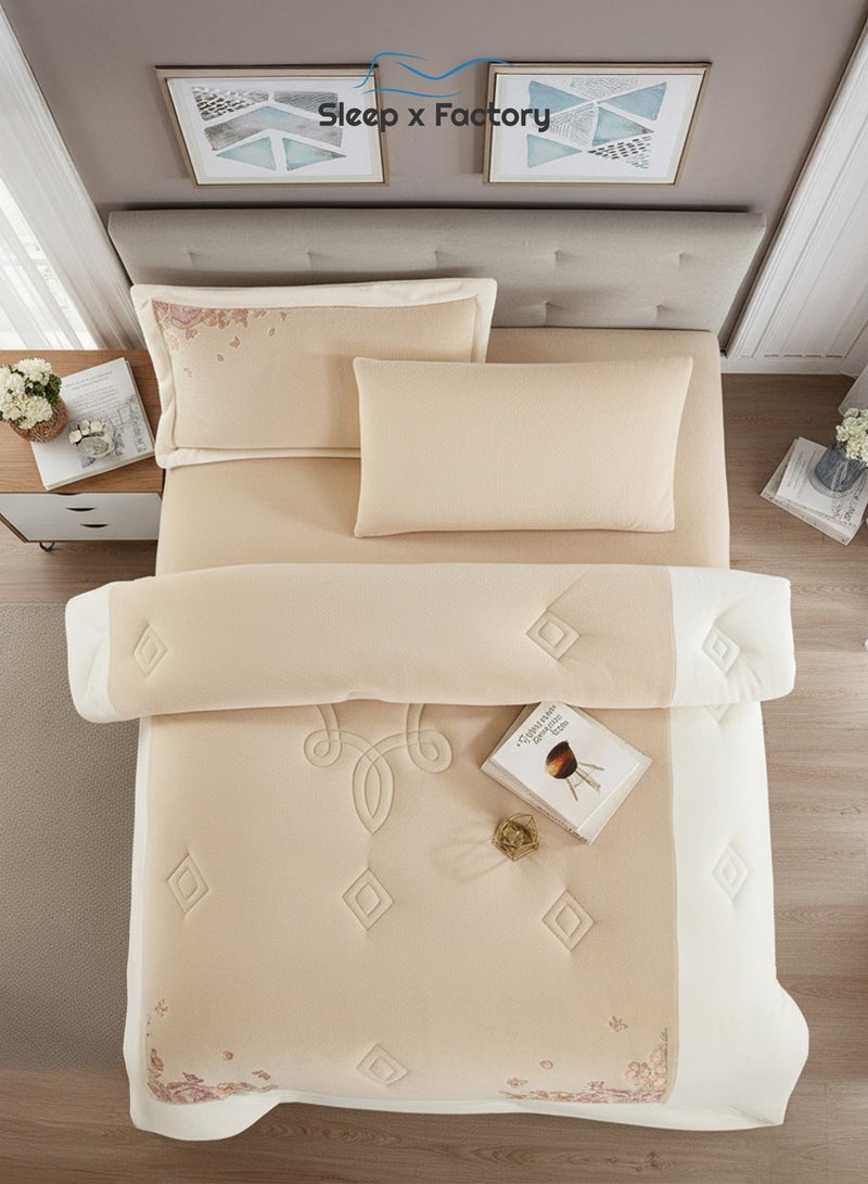 سليب × فاكتوري طقم مفرش شتوي مخملي 4 قطع – مقاس مفرد - Image 2