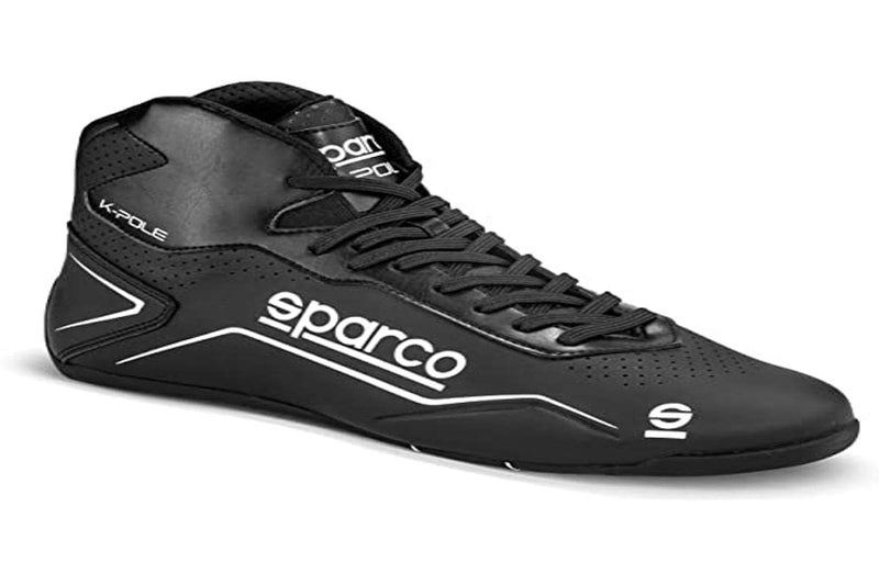 Sparco Mens Modern Kart Shoes KPole BlackB US Size Regular 39 Asian XXL