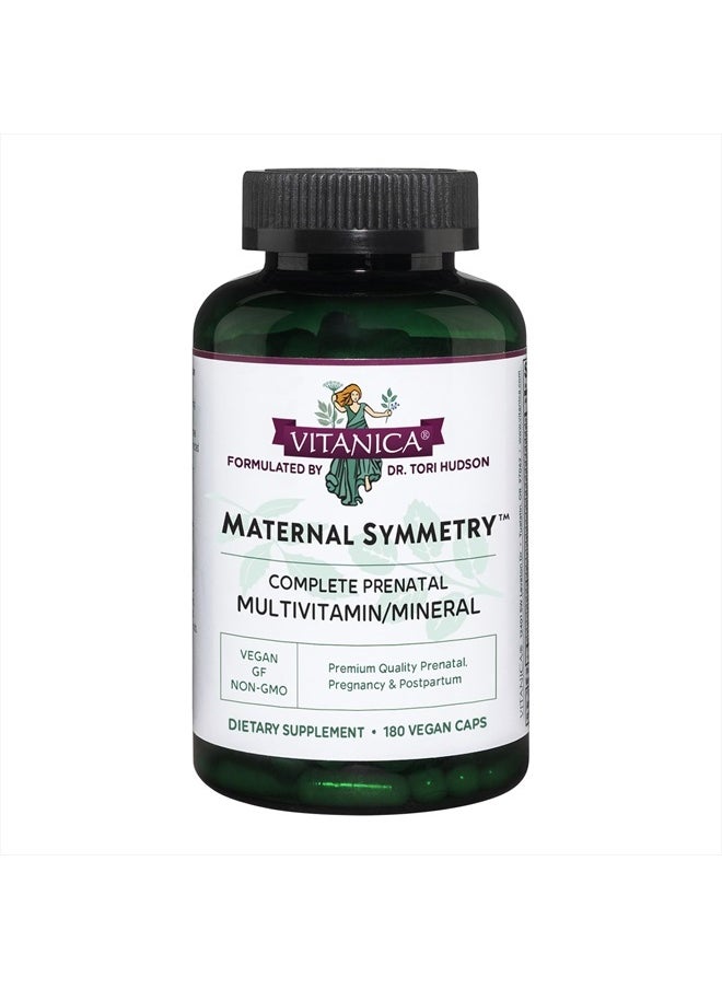 Vitanica Maternal Symmetry, Prenatal and Postnatal Vitamins, Vegan, 180 Capsules  - Image 1