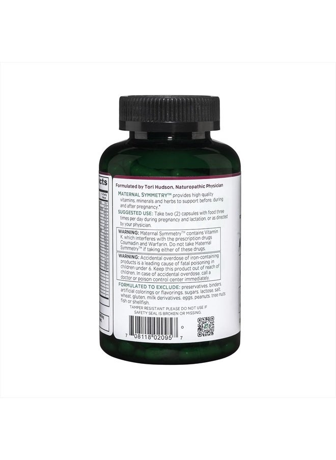 Vitanica Maternal Symmetry, Prenatal and Postnatal Vitamins, Vegan, 180 Capsules  - Image 3
