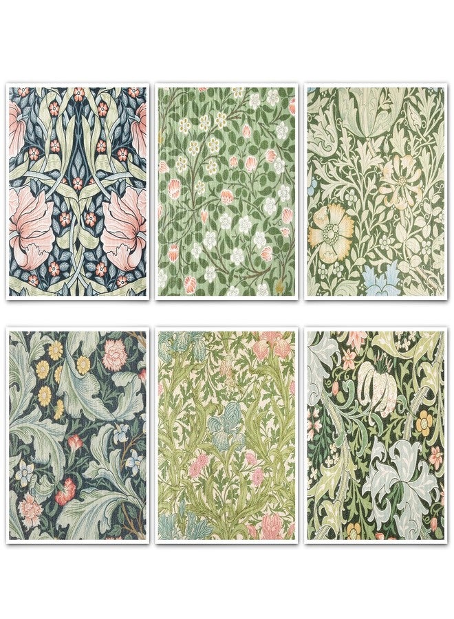 Quera William Morris Swedish Kitchen Dishcloth Vintage Floral Absorbent Cotton Kitchen Dish Towel for Party Home Housewarming Cleaning Counter Wipes 6.7 x 7.7 Inch, 6Pcs - Image 1