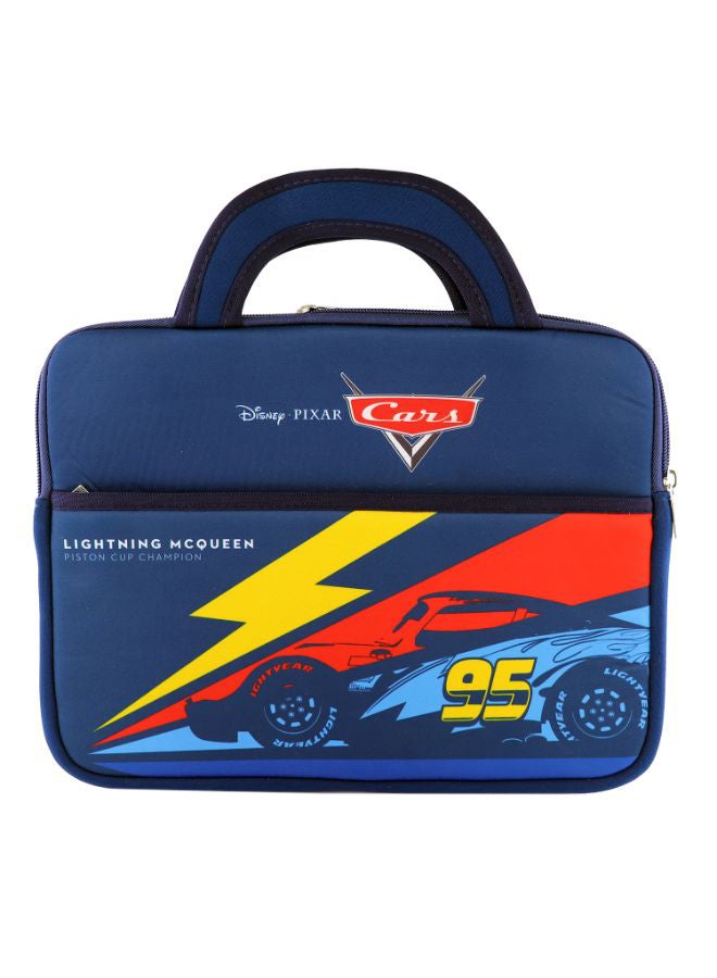 Disney Pixar Cars Printed Laptop Bag Fits 12 Inches Blue/Yellow/Red - Image 1