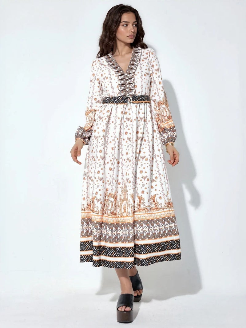 Jennyfer Floral Belted Maxi Dress - Image 2