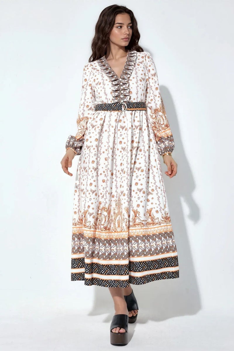 Jennyfer Floral Belted Maxi Dress - Image 2