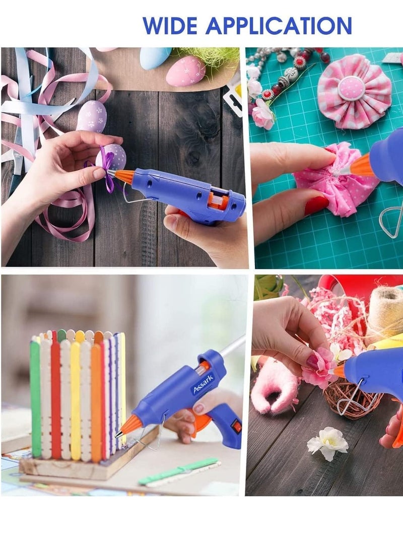 PAMEER Glue Gun,60W, with 10 pcs Hot Glue Sticks. Hot Melt Glue Gun, Removable Anti-hot Cover Glue Gun Kit with Flexible Trigger, for DIY Small Craft Projects, Sealing and Quick Daily Repairs  - Image 3