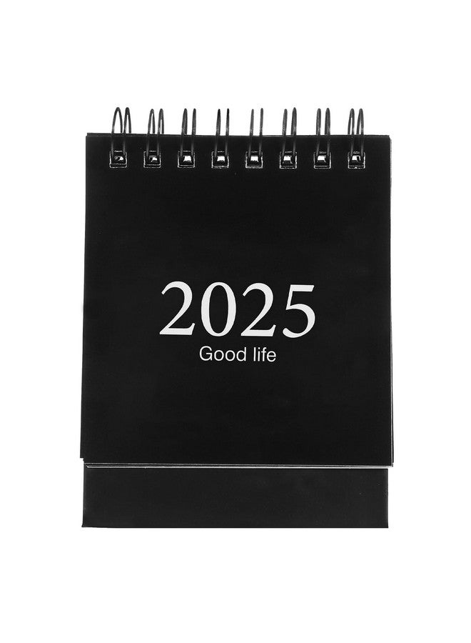 ستوبوك تقويم مكتبي 2024-2025، منظم تقويم سنوي لسطح المكتب، جدول يومي، صفحات شهرية، تقويم حامل (أسود) - Image 1