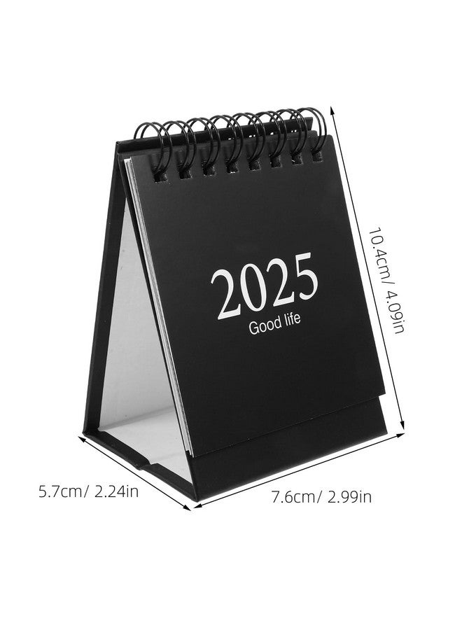 ستوبوك تقويم مكتبي 2024-2025، منظم تقويم سنوي لسطح المكتب، جدول يومي، صفحات شهرية، تقويم حامل (أسود) - Image 2
