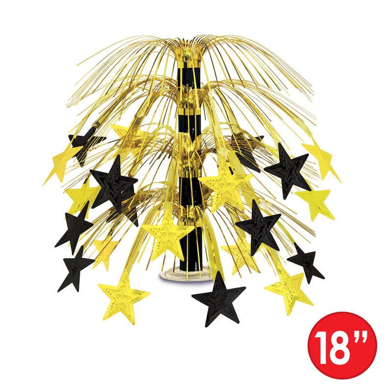 Beistle Black and Gold Star Cascade Centerpiece - Image 2