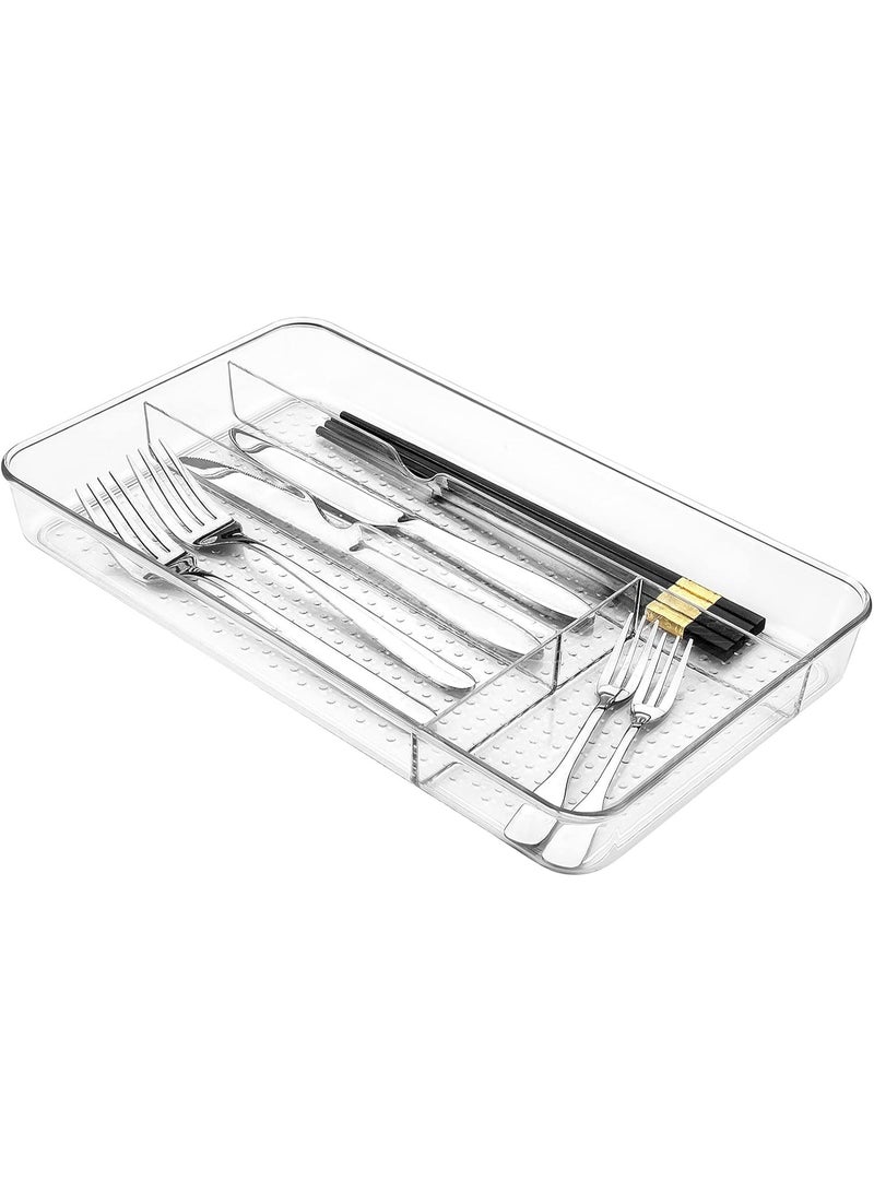 Decorhills Cutlery Tray, No-Slip Drawers Organizer for Utensils Storage and Organising in Kitchen, Cosmetic Tray for Dressing Table Makeup Storage Organiser in Bedroom and Living Room - Image 1