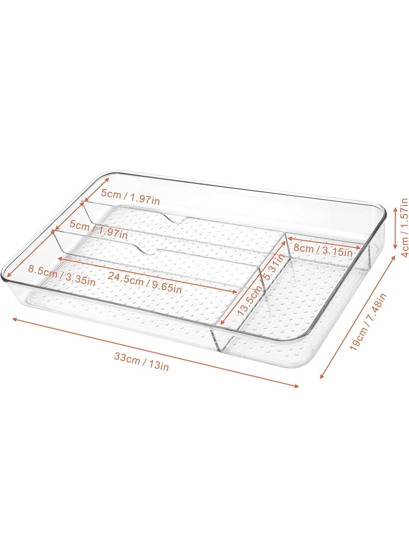 Decorhills Cutlery Tray, No-Slip Drawers Organizer for Utensils Storage and Organising in Kitchen, Cosmetic Tray for Dressing Table Makeup Storage Organiser in Bedroom and Living Room - Image 3
