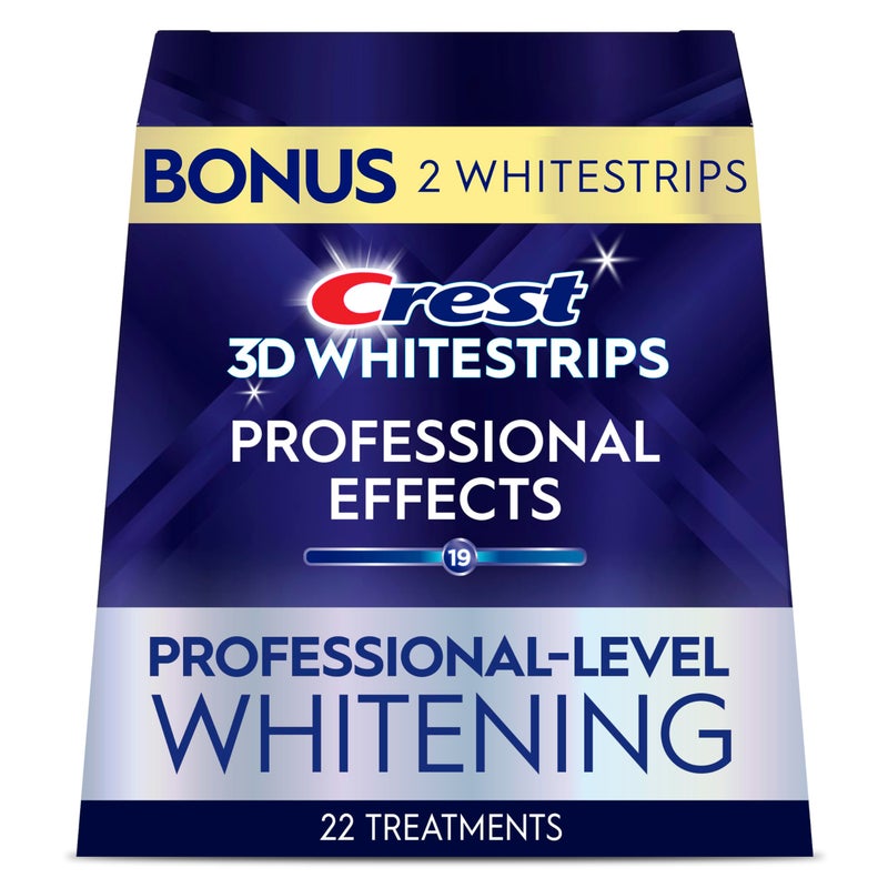 Crest 3D Whitestrips Professional Effects â€“ Teeth Whitening Kit, 22 Treatments (20 + 2 Bonus), Each with 1 Upper/1Lower, 44 Strips â€“ Crest 3DWhite Teeth Whitening Strips - Image 1