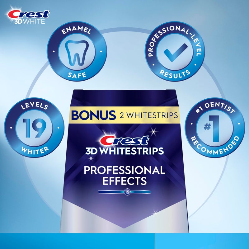 Crest 3D Whitestrips Professional Effects â€“ Teeth Whitening Kit, 22 Treatments (20 + 2 Bonus), Each with 1 Upper/1Lower, 44 Strips â€“ Crest 3DWhite Teeth Whitening Strips - Image 3