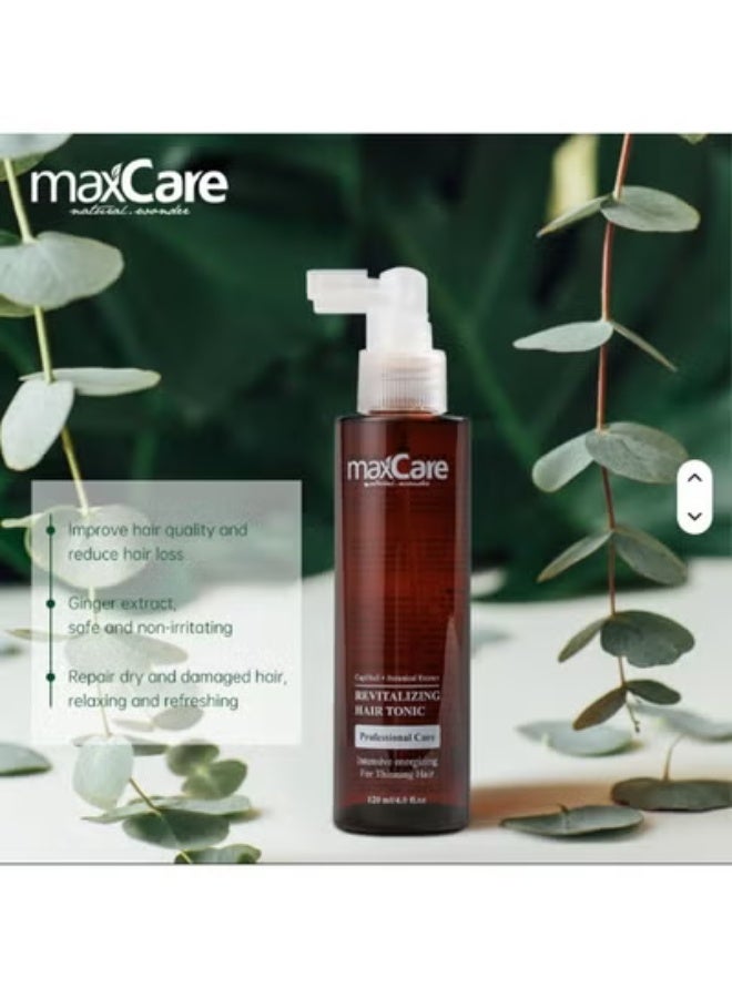 Maxcare Revitalizing Hair Tonic Clear – Anti Hair Fall Scalp Treatment – 120ml - Image 5