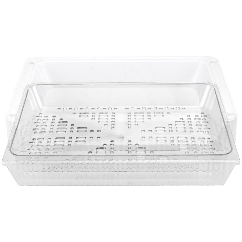 White Plastic Stackable Foldable Vegetable Rack Kitchen Storage Basket for Washing Draining - Image 2