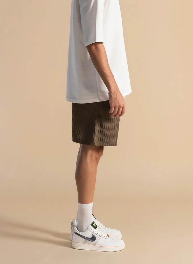 SHAPES TEXTURED JOGGER-WASIT SHORTS