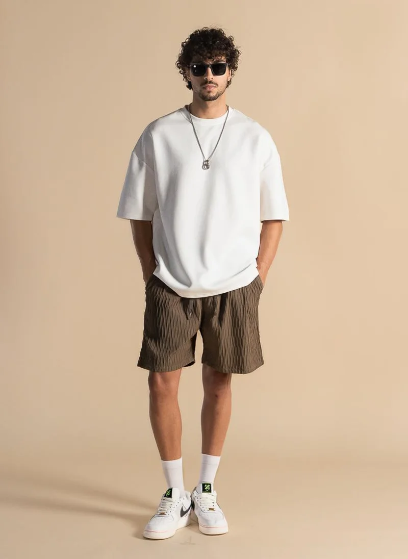 SHAPES TEXTURED JOGGER-WASIT SHORTS