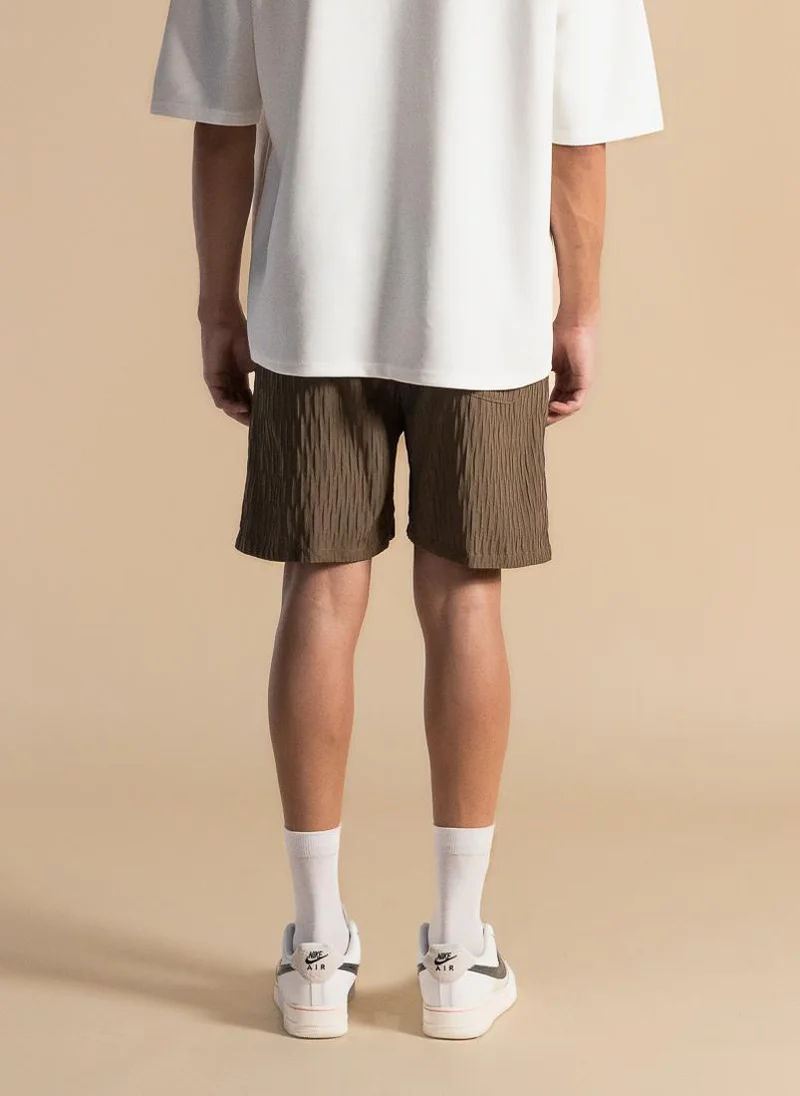 SHAPES TEXTURED JOGGER-WASIT SHORTS