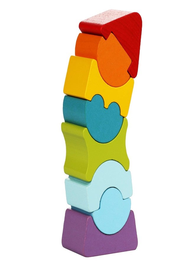 CUBIKA Flexible Tower Wooden Toy- Montessori Puzzle for Toddlers Ages 3+- Size and Shape Sorting Kids Stacking Toy- FSC-Certified Wood, German Water-Based Paints, Travel-Friendly - Image 4