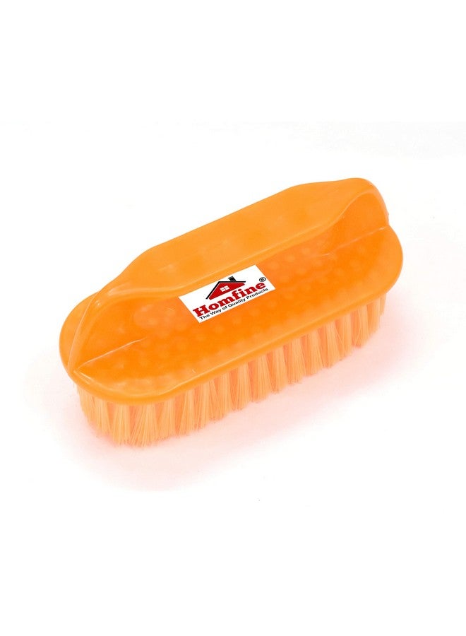 Homfine فرشاة تنظيف السلسلة / فرشاة غسيل الملابس مع مقبض شعيرات شبه صلبة لغسيل القماش الجينز والتي شيرتات وما إلى ذلك (1 قطعة قد يختلف اللون) مع ضمان - Image 1