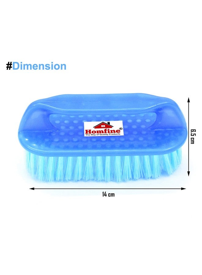 Homfine فرشاة تنظيف السلسلة / فرشاة غسيل الملابس مع مقبض شعيرات شبه صلبة لغسيل القماش الجينز والتي شيرتات وما إلى ذلك (1 قطعة قد يختلف اللون) مع ضمان - Image 4