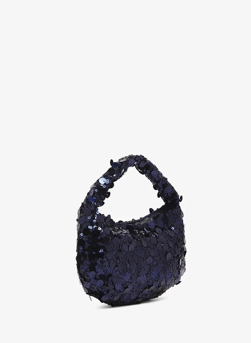 GLAMOROUS Dark Navy Casual Sequin Shoulder Bag for Women | Best Price UAE