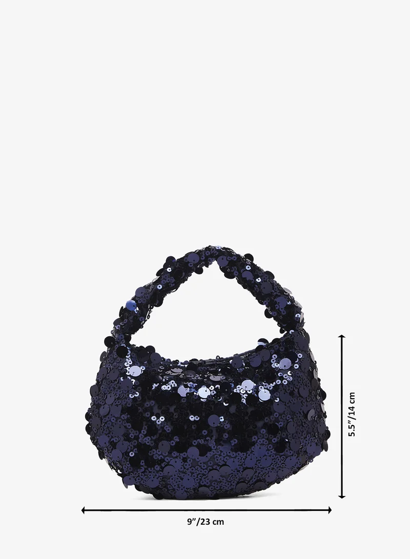 GLAMOROUS Dark Navy Casual Sequin Shoulder Bag for Women | Best Price UAE