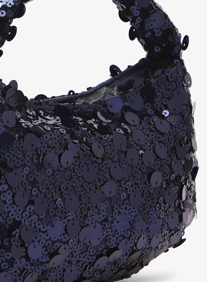 GLAMOROUS Dark Navy Casual Sequin Shoulder Bag for Women | Best Price UAE