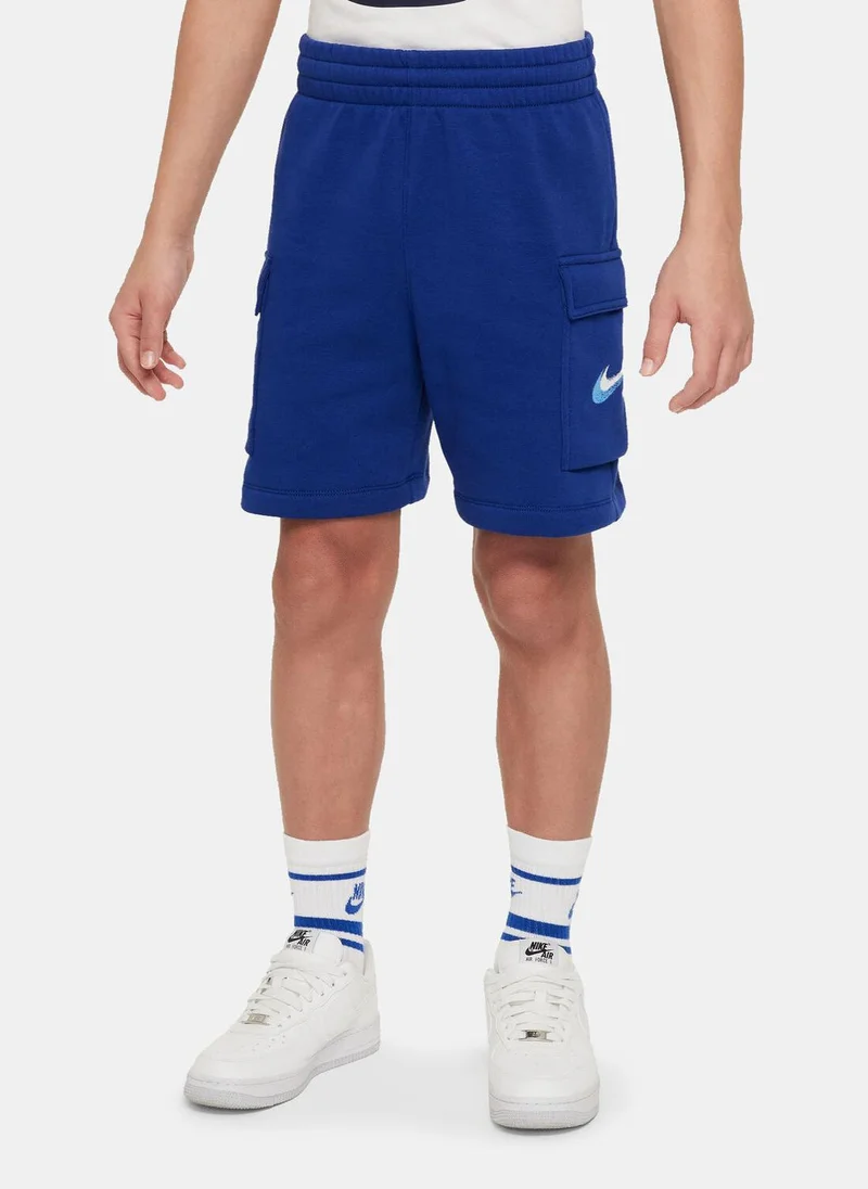 نايكي Kids' Sportswear Fleece Shorts (Older Kids)