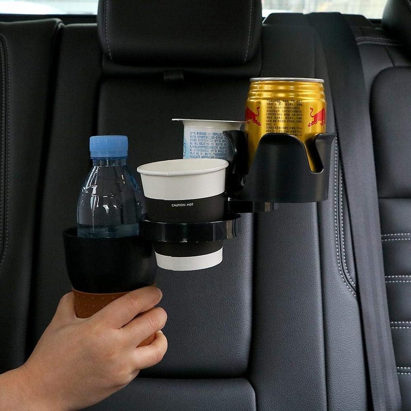 Wahana 5-in-1 Multitasking Car Cup Holder Expander and Organizer with Integrated Glasses Holder and Ashtray Compartment for Universal Vehicle Interior Storage Optimization - Image 3