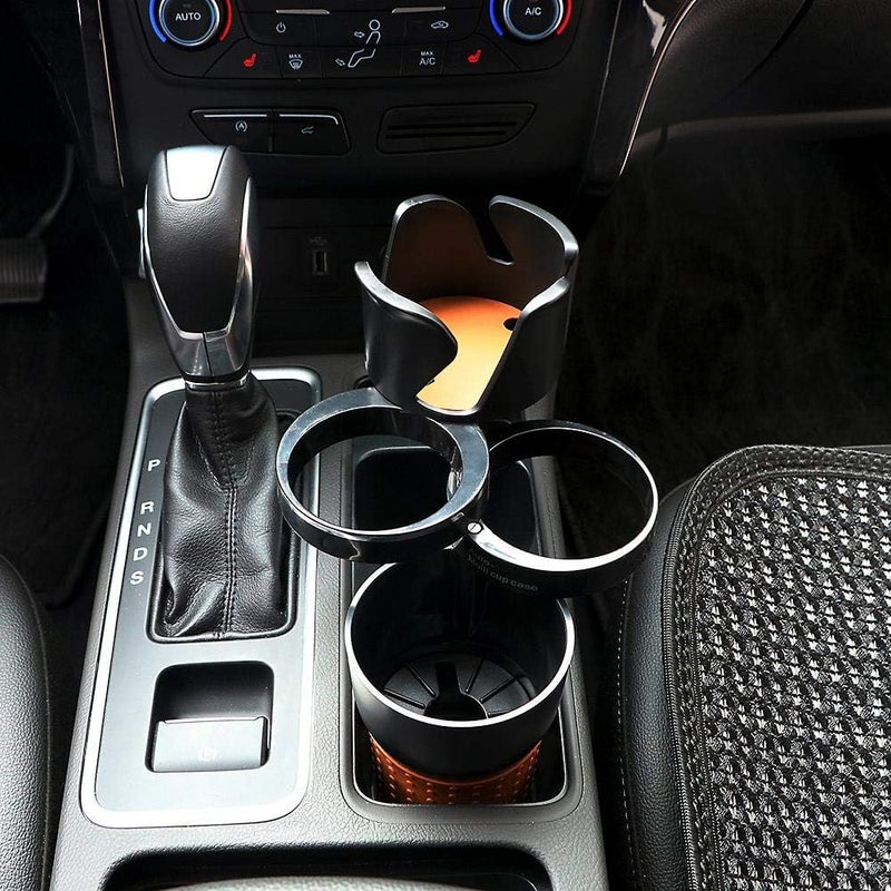 Wahana 5-in-1 Multitasking Car Cup Holder Expander and Organizer with Integrated Glasses Holder and Ashtray Compartment for Universal Vehicle Interior Storage Optimization - Image 5