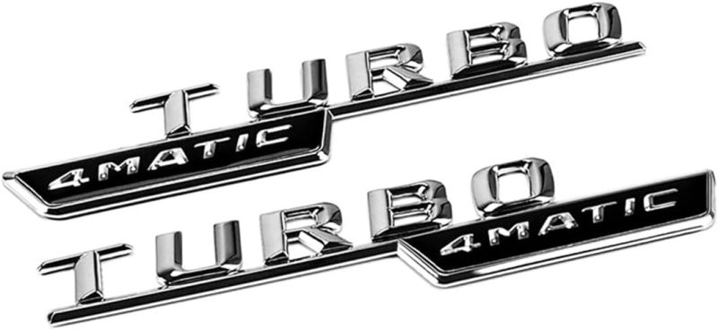 شعار AMG 14 سم × 2.7 سم، شعار رفرف أمامي متين من الكروم + ABS - ملاءمة دقيقة كالمصنع، شعار مرسيدس لهواة تركيب رفرف مرسيدس-بنز الأمامي بأنفسهم - Image 1