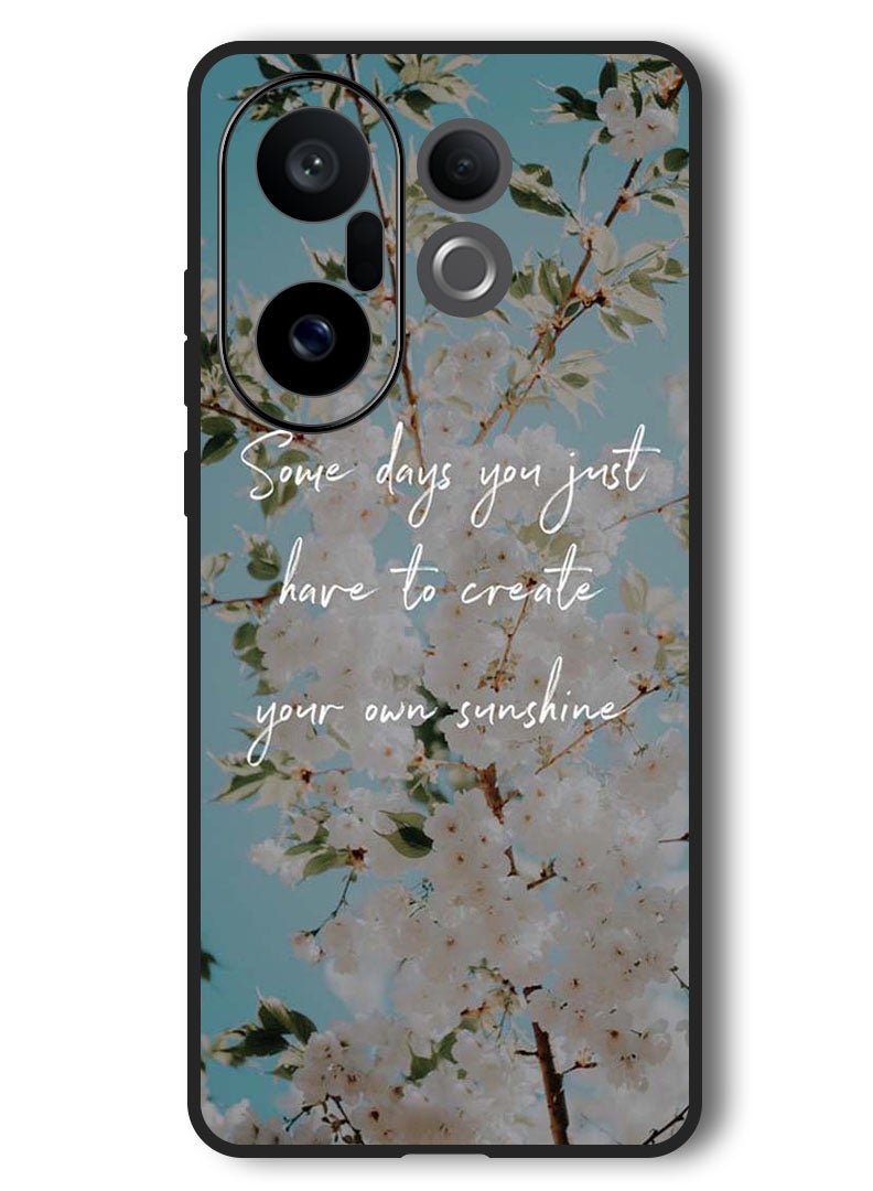 Theodor Case Compatible with Vivo X200 FE 6.31 Inch Protection Shockproof Bumper Cover Create your sunshine - Image 1