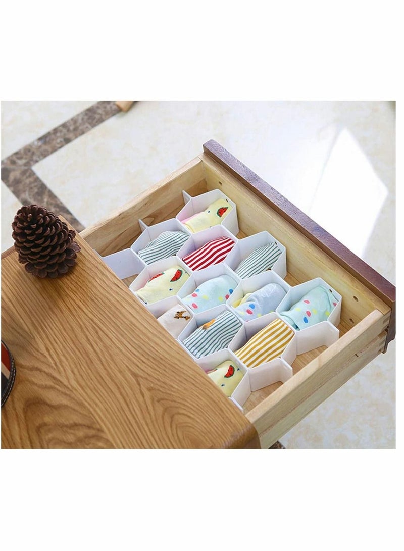 Y&D Honeycomb Drawer Organisers, Plastic Partition Storage Divider, Space Saver for Cabinet Clapboard Socks Ties Underwear Belts Scarves - Image 5