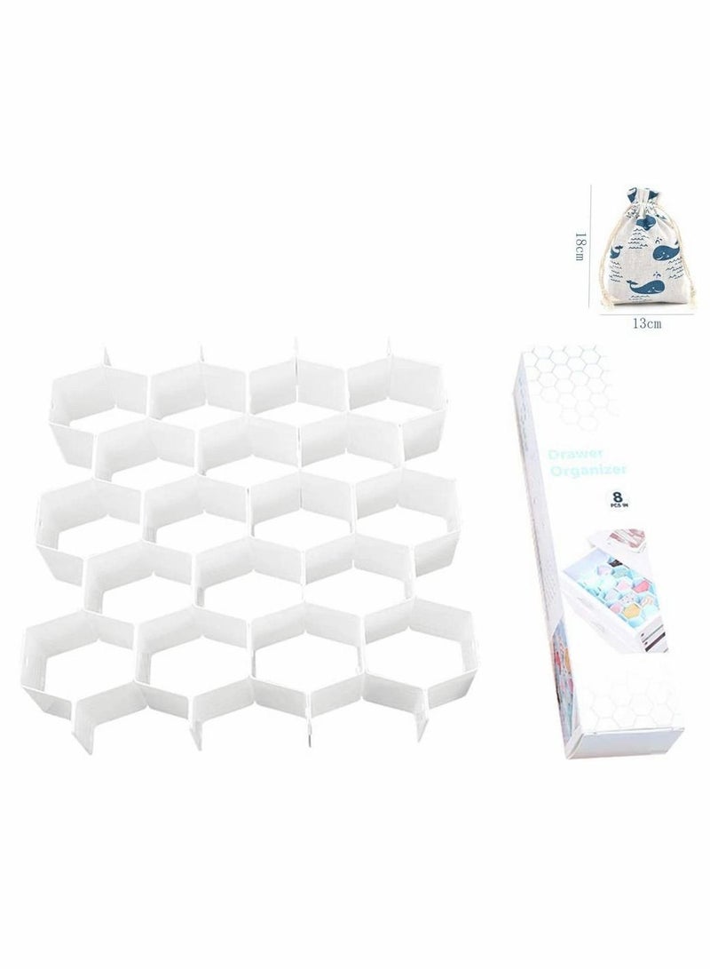 Y&D Honeycomb Drawer Organisers, Plastic Partition Storage Divider, Space Saver for Cabinet Clapboard Socks Ties Underwear Belts Scarves - Image 4